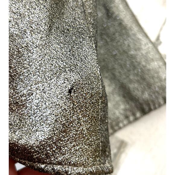 Carmen Marc Valvo Women’s 12 Silver Goddess One Shoulder Designer Formal Gown - Picture 5 of 5